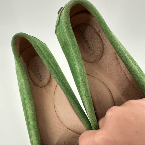 Lands end womens flats size 6 36 Kelly suede old money driving loafers coastal - Picture 9 of 11